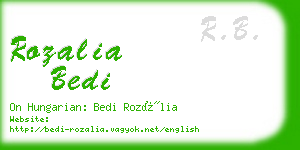 rozalia bedi business card